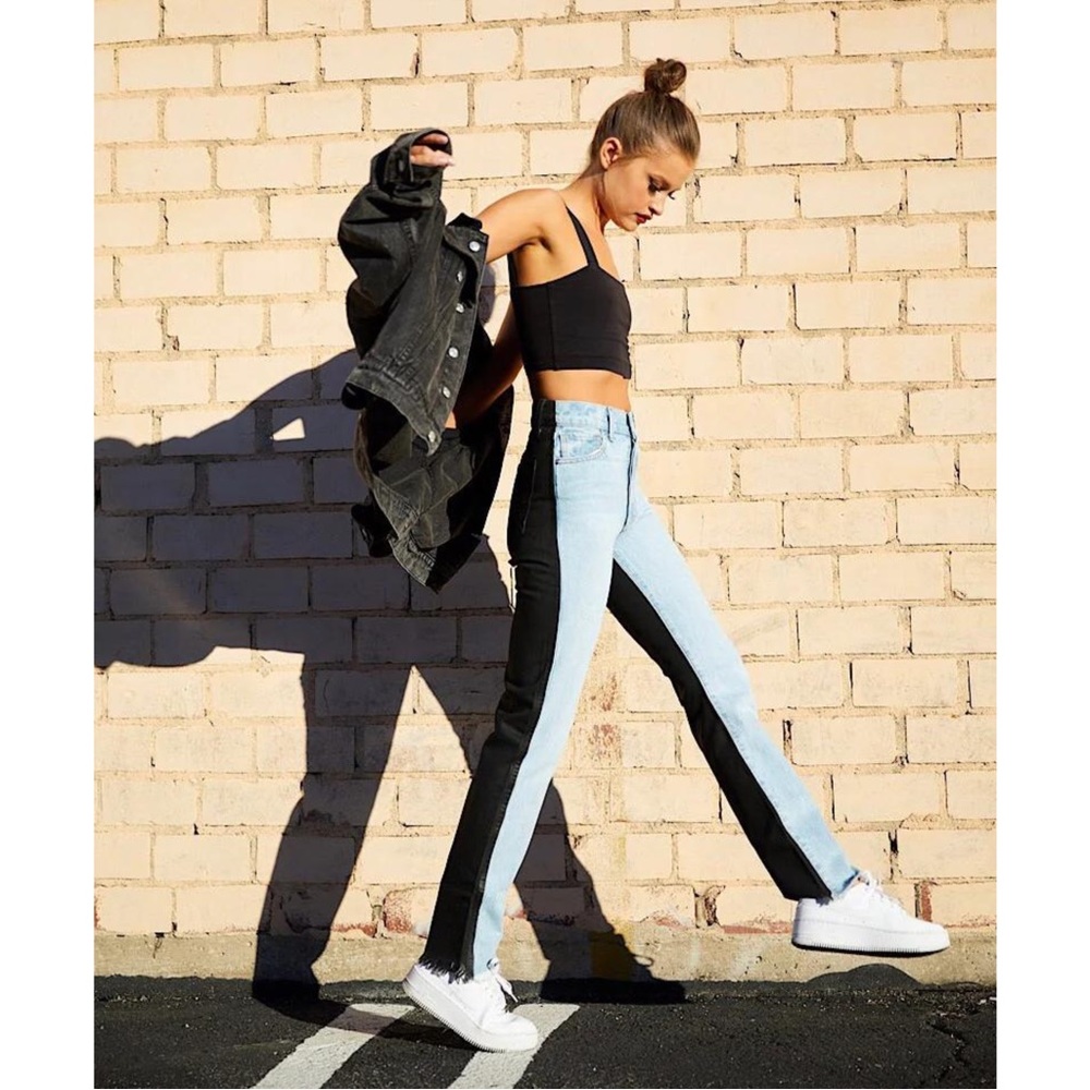 [revice] ex-boyfriend harlow wash two tone jeans